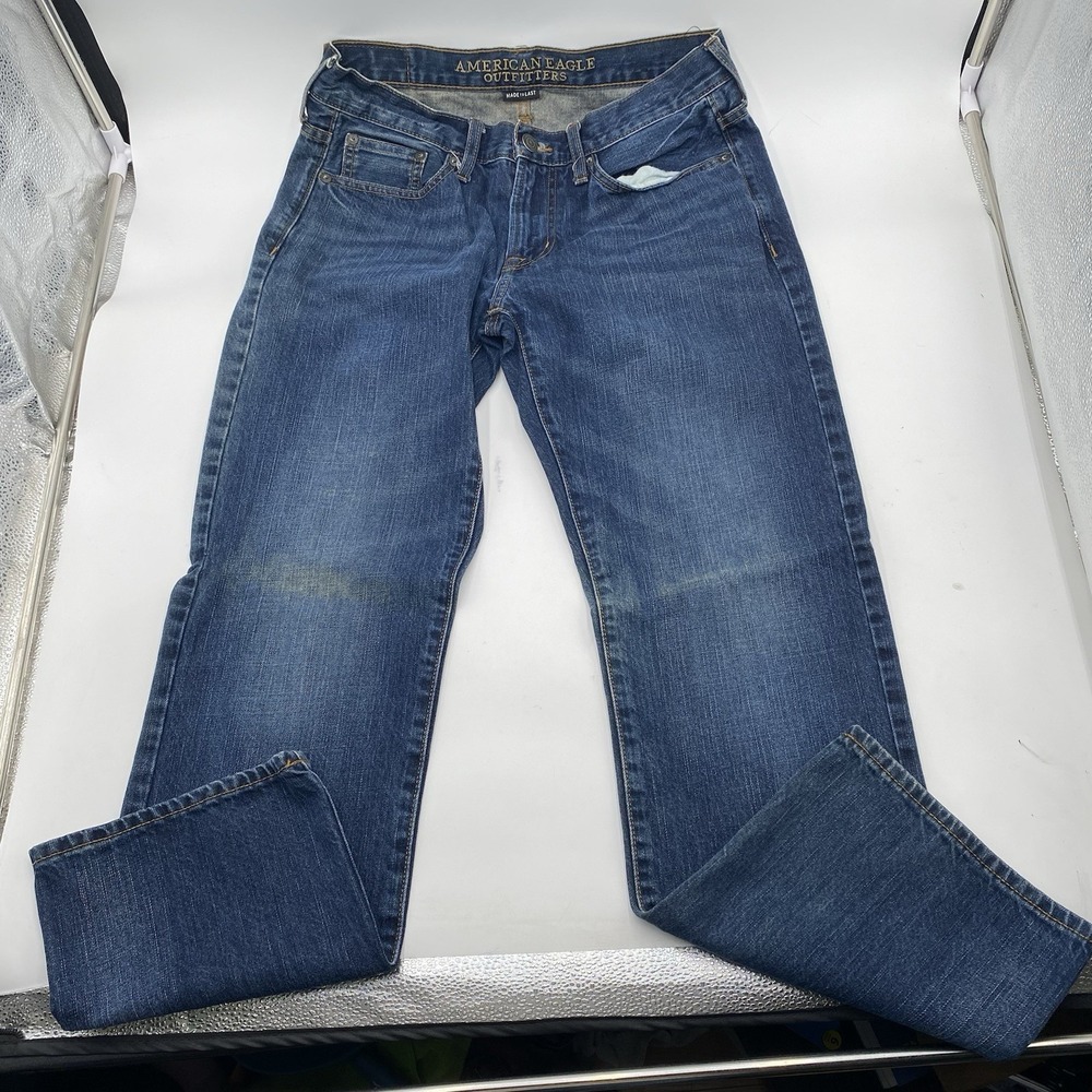 American Eagle Jeans Mens 30x30 Blue Original Straight Mid Rise Made To Last